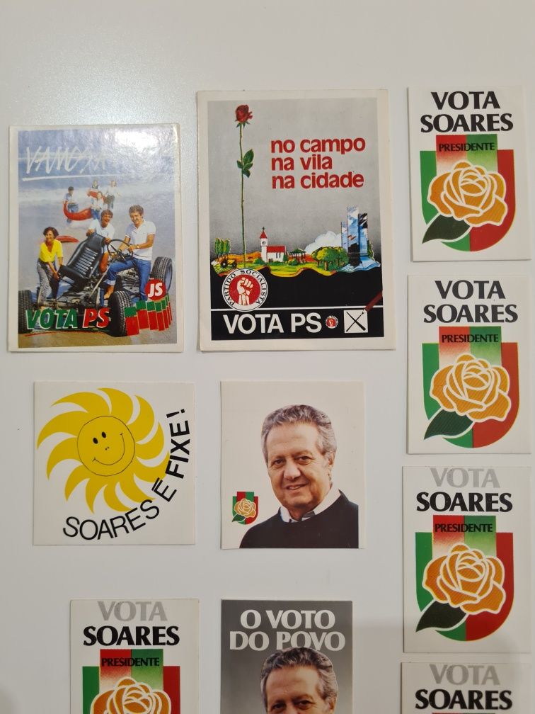 Autocolantes - Campanha Politica Soares é Fixe e Freitas do Amaral 86