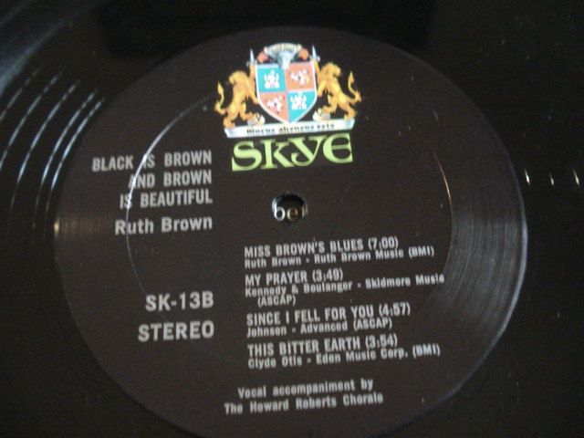 Vinil LP Ruth Brown - Black is Brown and Brown is Beautiful - Raro