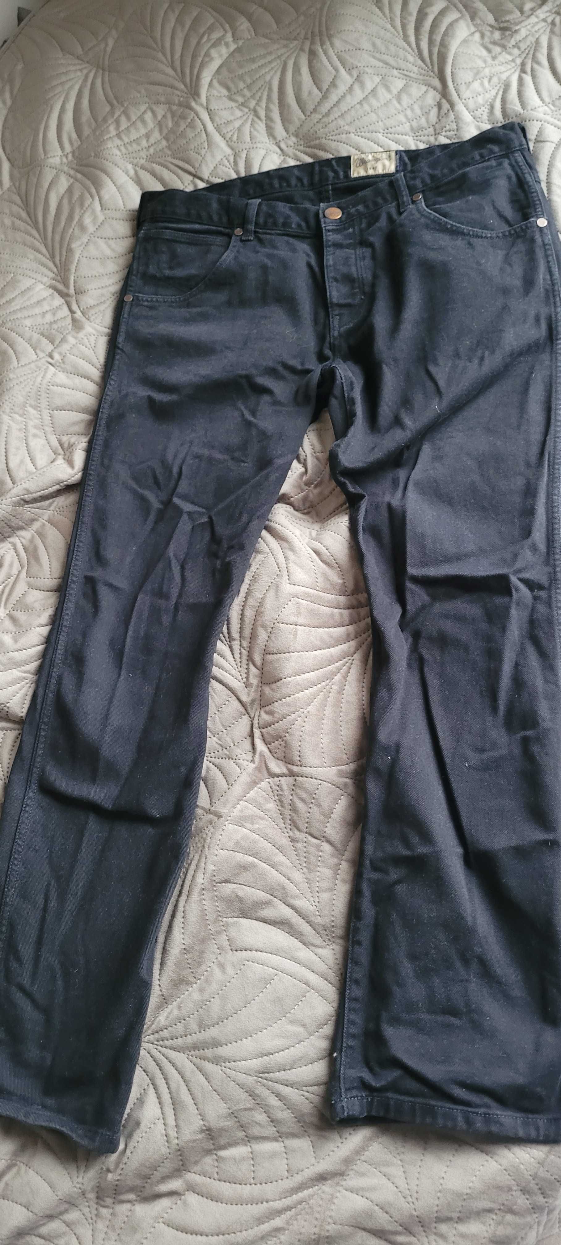 Wrangler 36/32 Denim Jeans Spencer stan super czarne bawełna slim fit