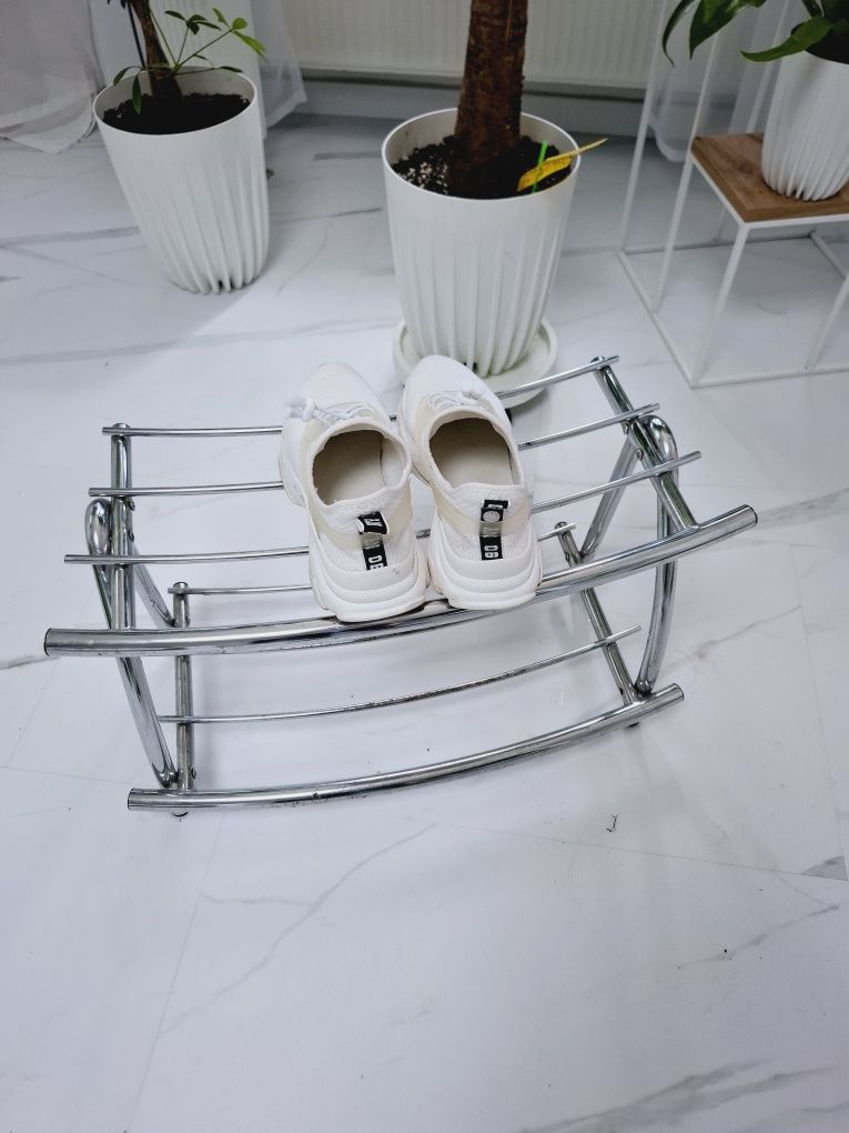 Chrom półka na buty stojak chromowany szafka półki dwie