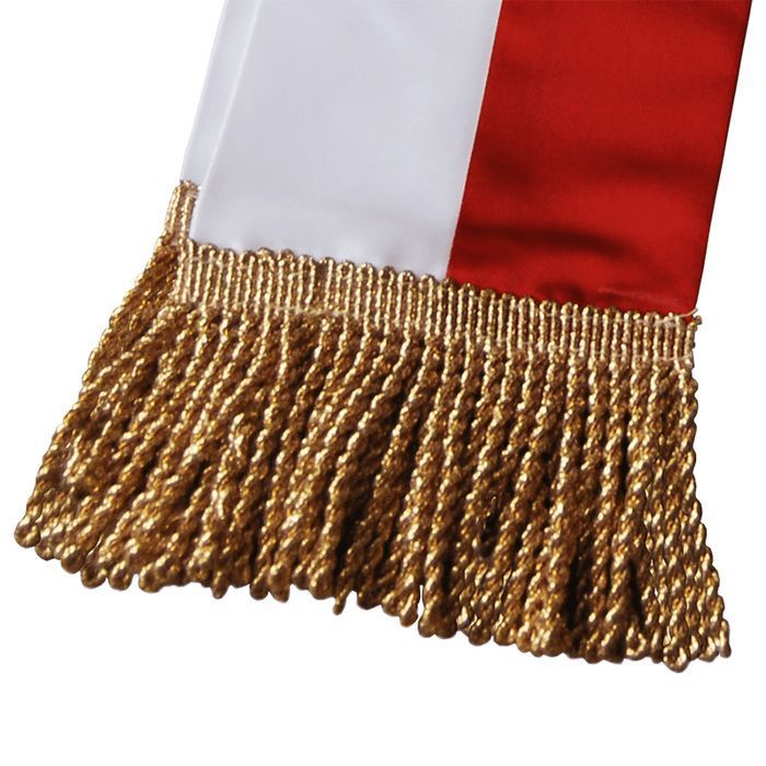 Szarfa biało-czerwona do pocztu sztandarowego 14 cm