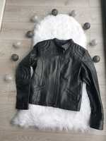 Skórzana kurtka skóra naturalna ramoneska rozmiar 40 L modna czarna