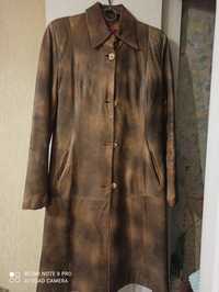 Кожаное пальто 44 размер
