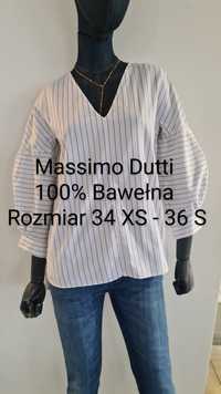 Koszula Bluzka Massimo Dutti. 100% Bawełna Cotton. Rozmiar 34 - 36