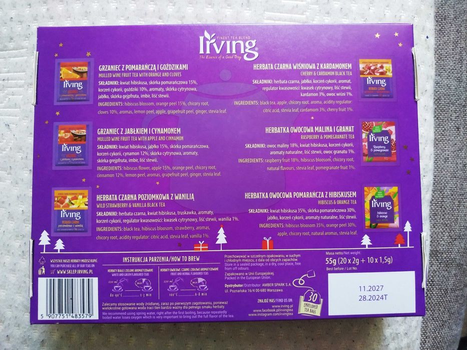 Zestaw herbat Irving Merry Christmas 55 g