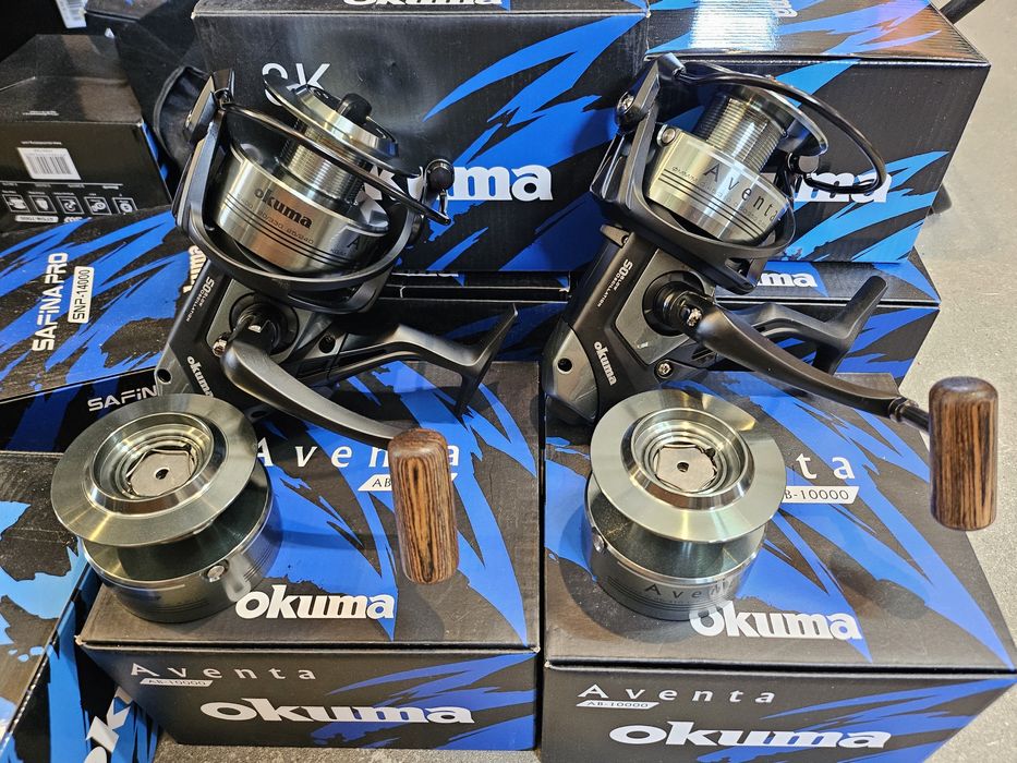 2 kolowrotki okuma aventa ab 10000 z wolnym biegiem