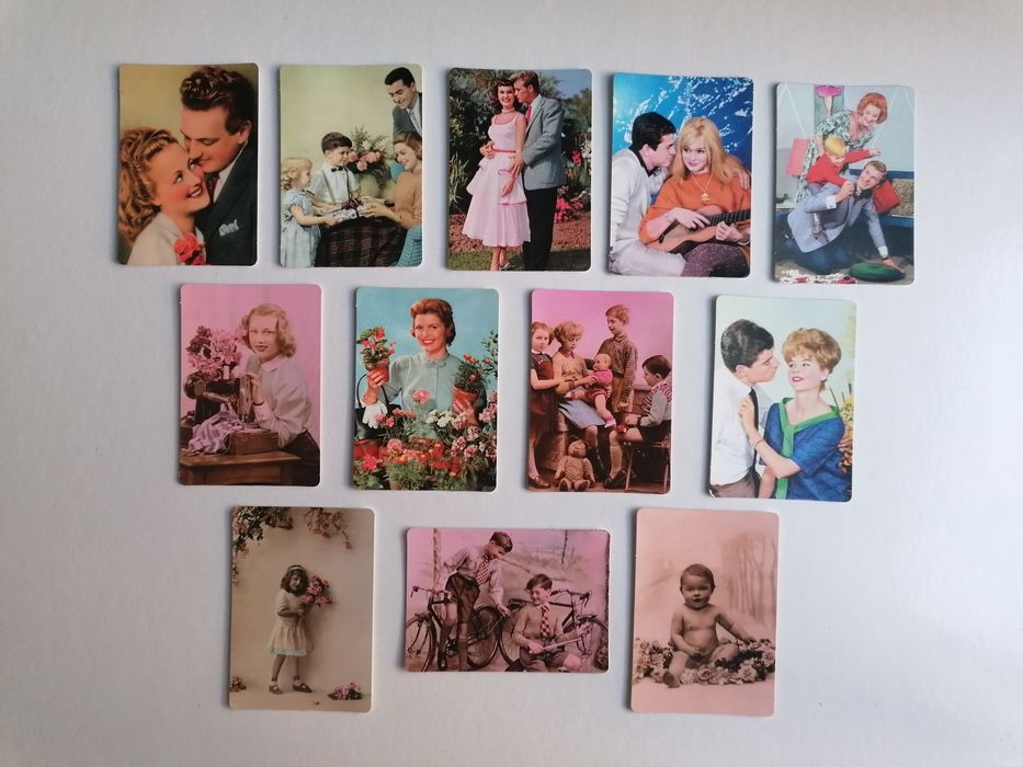 Colecção de 12 calendários com imagens de postais antigos