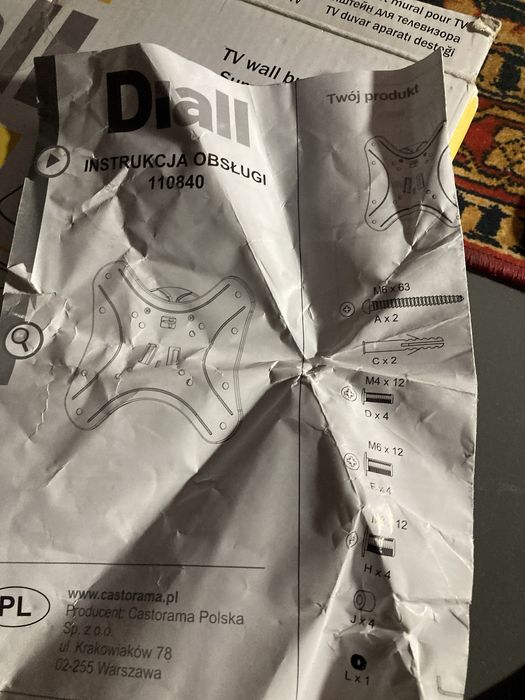 Uchwyt do telewizora scienny od 24 do 37 cali nowy