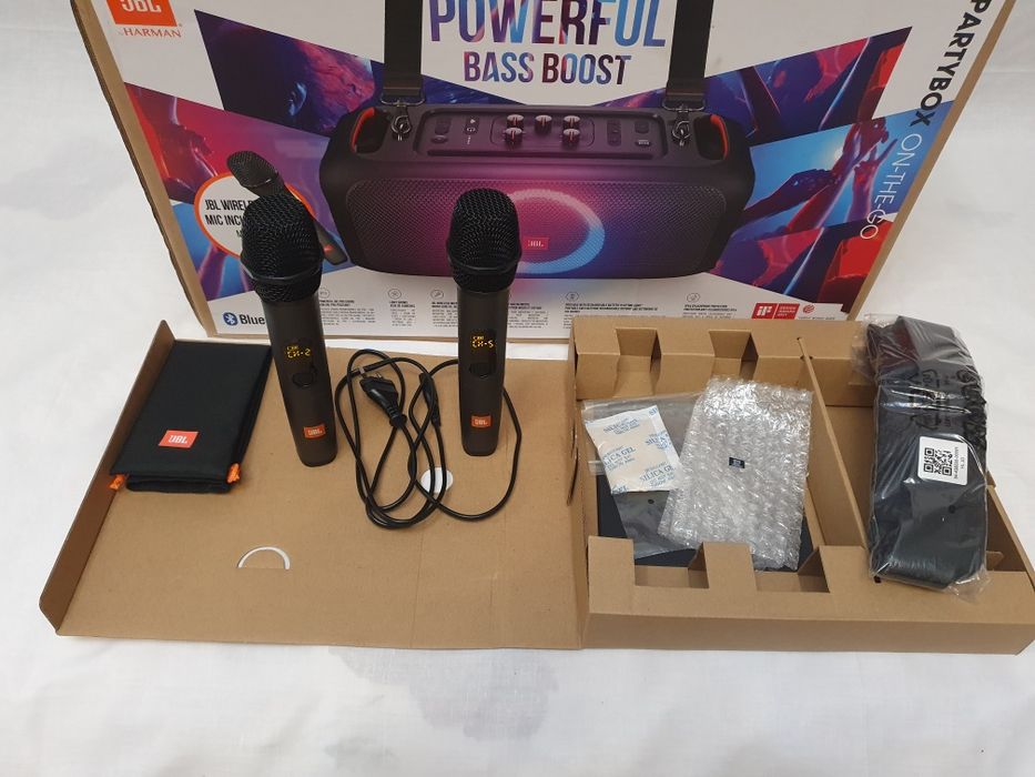 Колонка JBL PartyBox On The Go Bluetooth мікрофон сабвуфер акустика