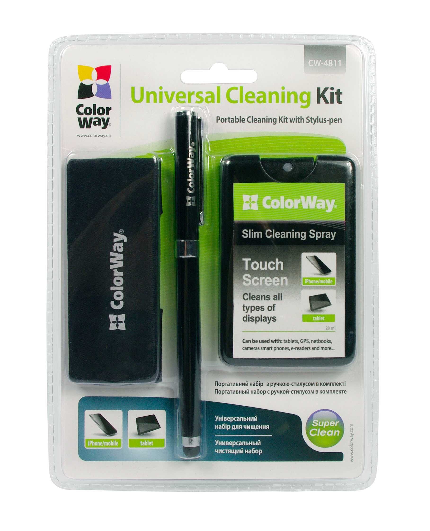 Засіб для чищення планшетів, телефонів ColorWay Universal Cleaning Kit