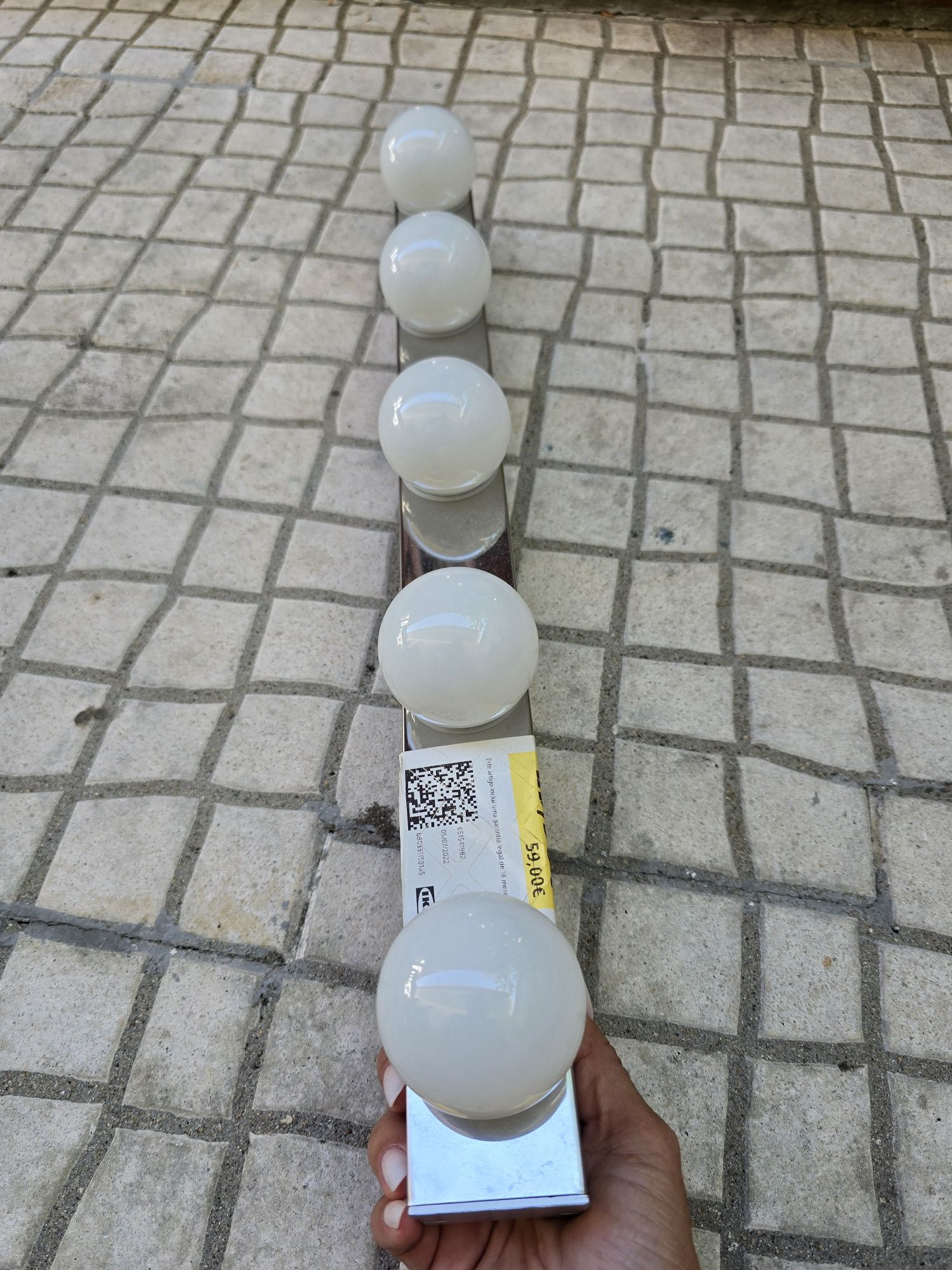 Calha com lâmpadas