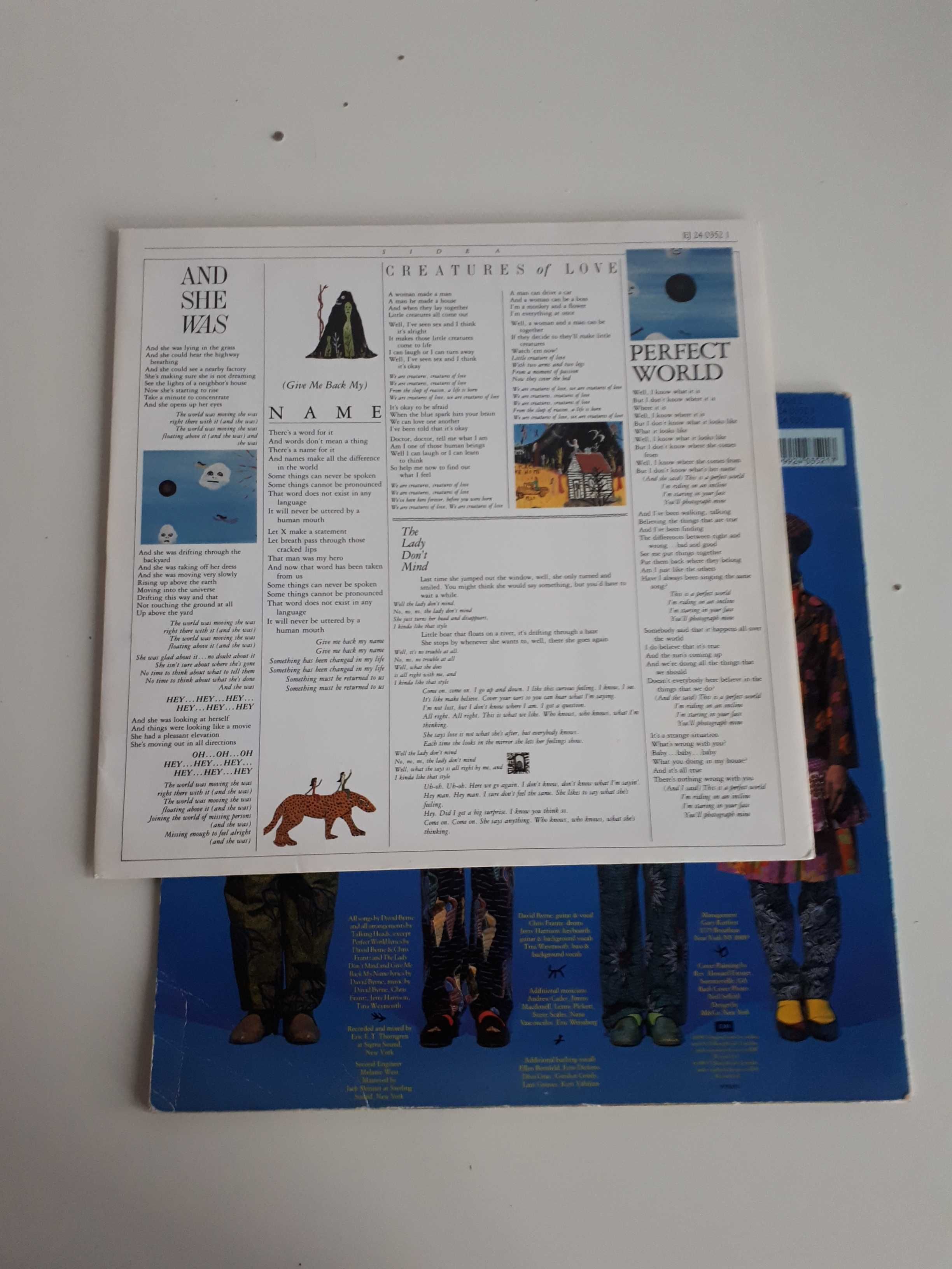 Talking Heads Little Creatures winyl LP UK 1985