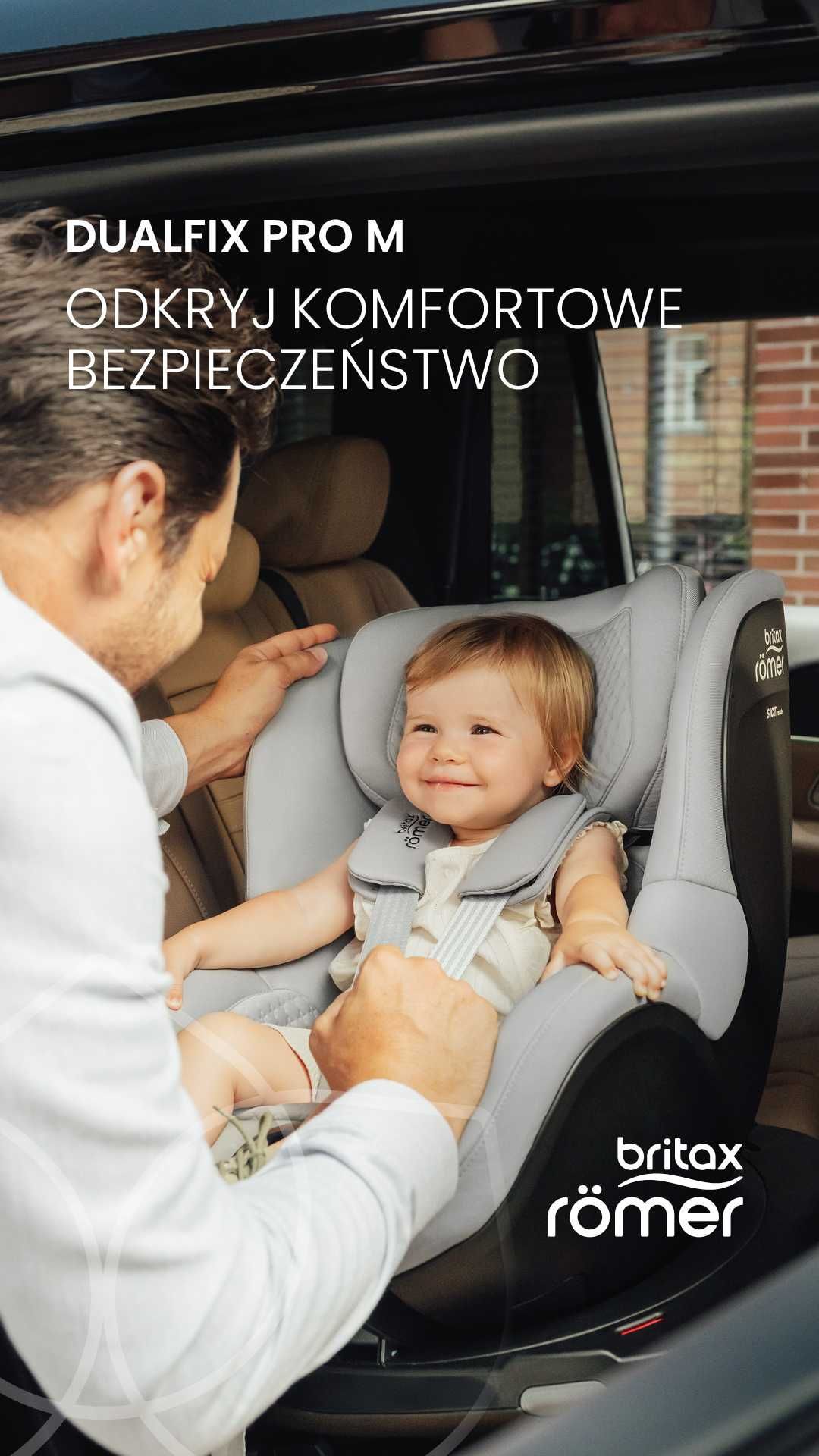 FOTELIK Samochodowy DUALFIX PRO M Odchylany Obrotowy Isofix