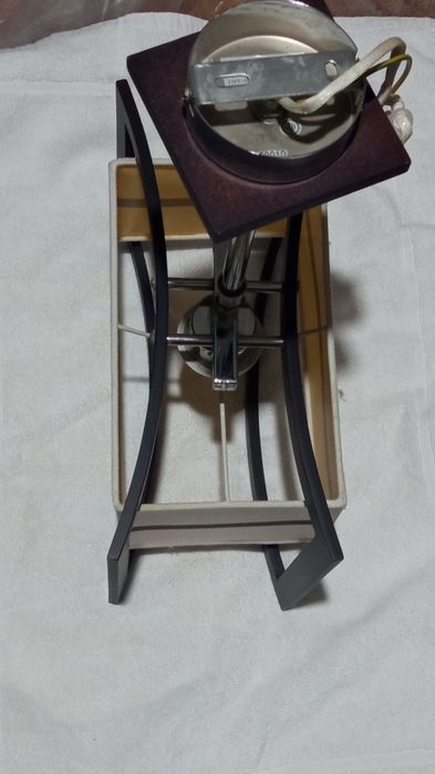 Lampa sufitowa drewno, płótno