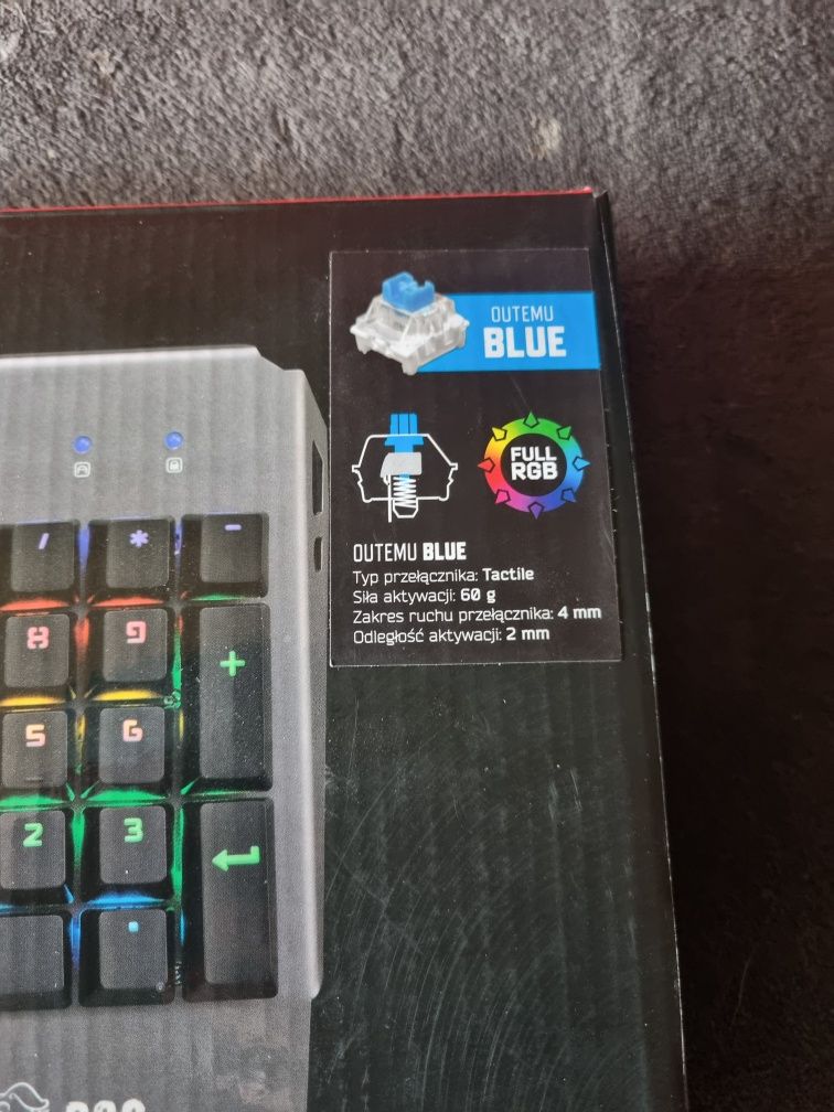 NOWA Klawiatura mechaniczna z podświetleniem RGB  GK900 BLUE