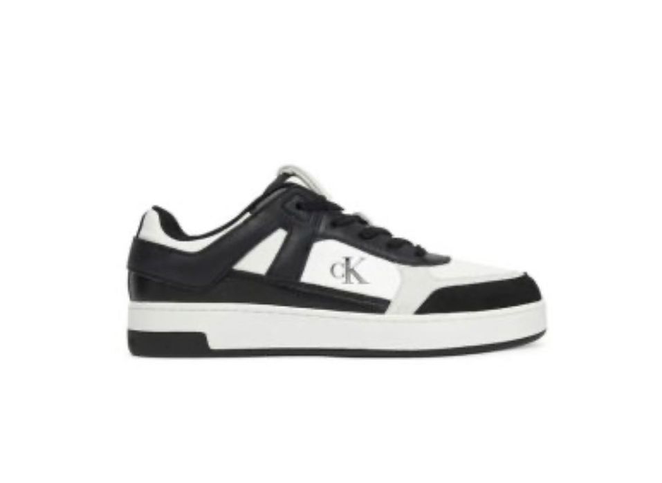 Ténis masculinos Calvin Klein preto e branco