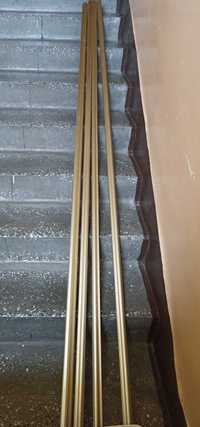 Listwa – 4 sztuki rączka do drzwi przesuwnych pozłacany długość 248 cm