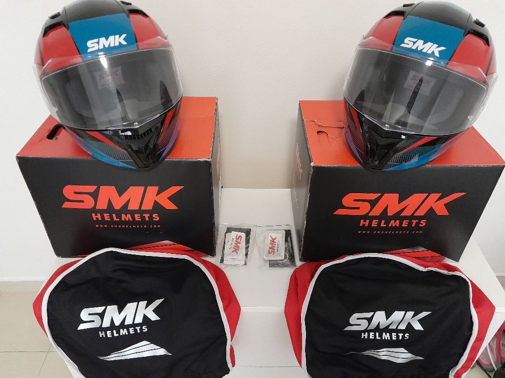 Capacete SMK Helmets - 2 UNIDADES