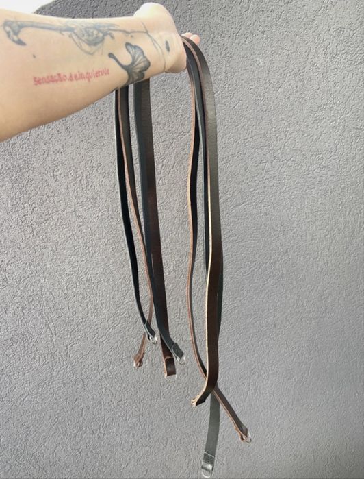 Alças de câmera em pele