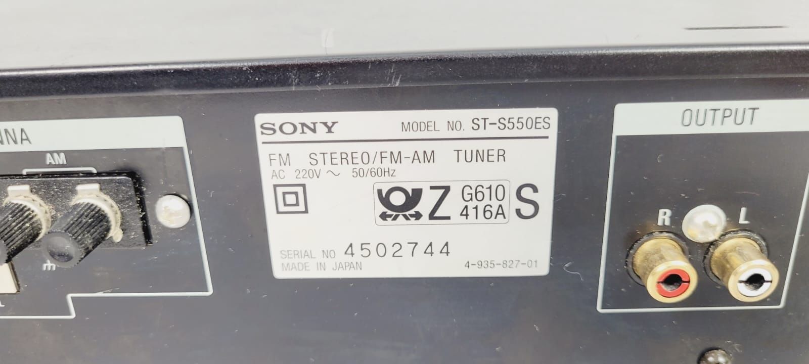 Tuner Sony ST S550ES radio fm złote styki