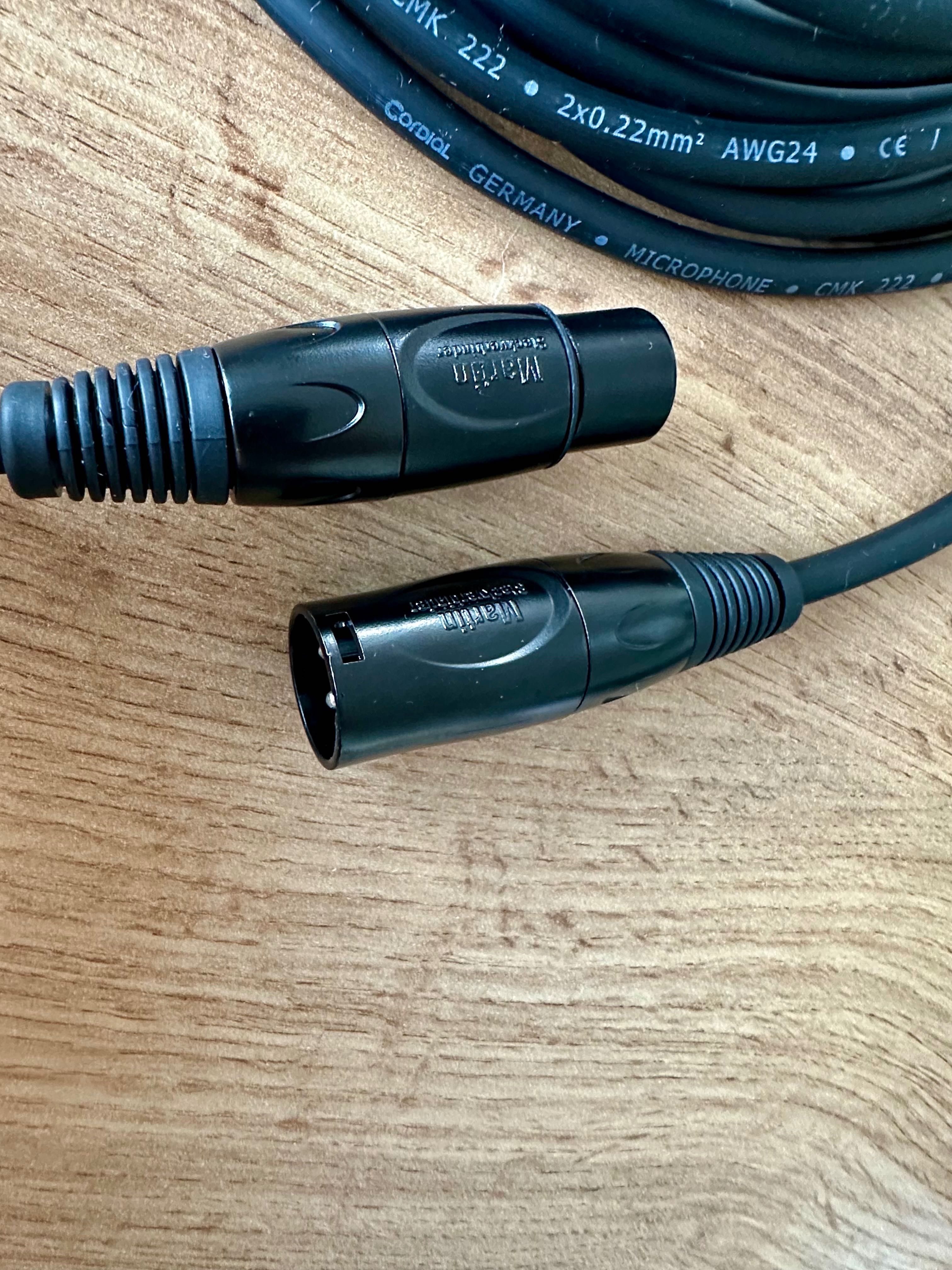 Kabel mikrofonowy 6 metrów XLR Cordial sztuk 2 cmk 222