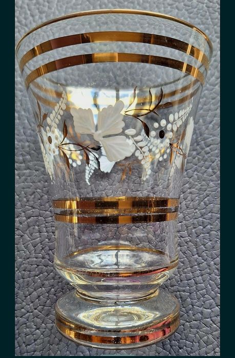 Jarra e 6 copos de vidro vintage