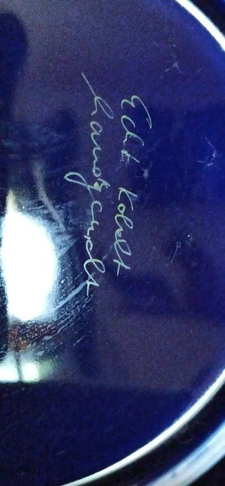 Porcelana Echt Kobalt Ręcznie zdobiona 24 K złotem Lichte TURYNGIA