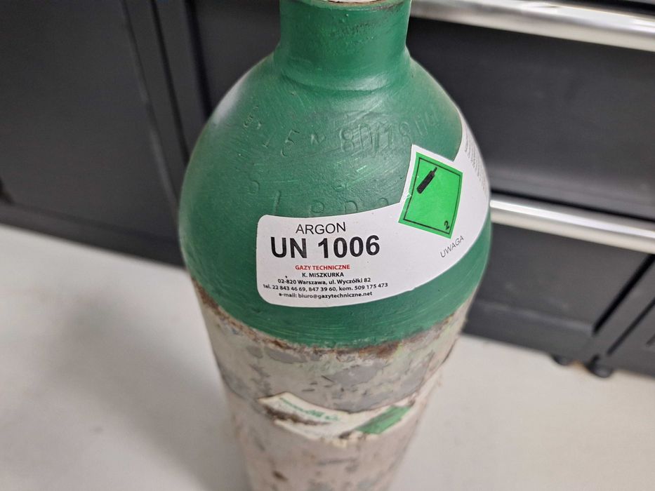 Butla Argon 8kg legalizacja 2035 UN 1006