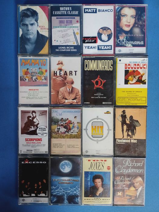 cassetes audio gravadas originais (adicionadas novas cassetes a 22/11)