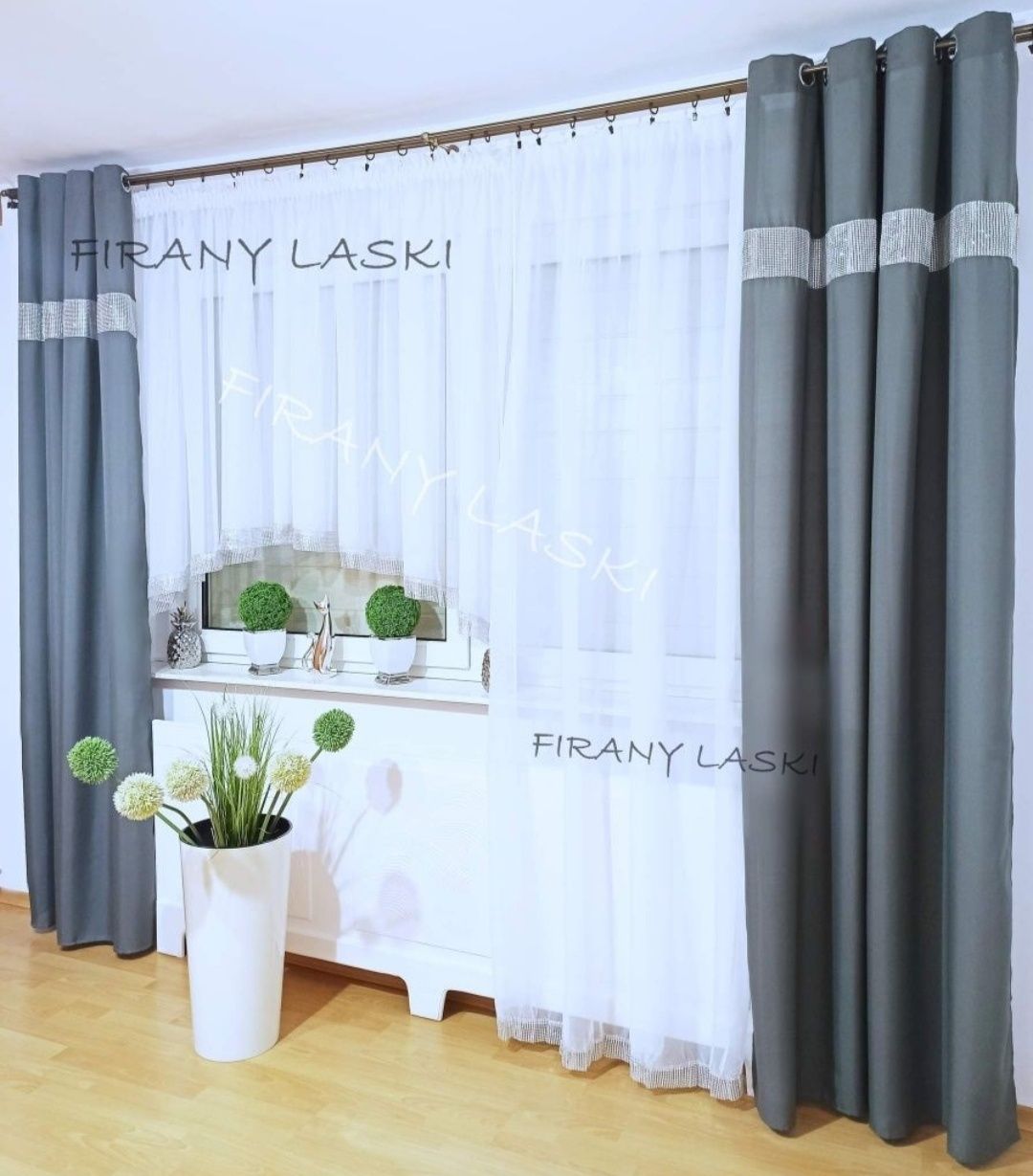 Firana balkonowa firany gotowe cyrkonie
