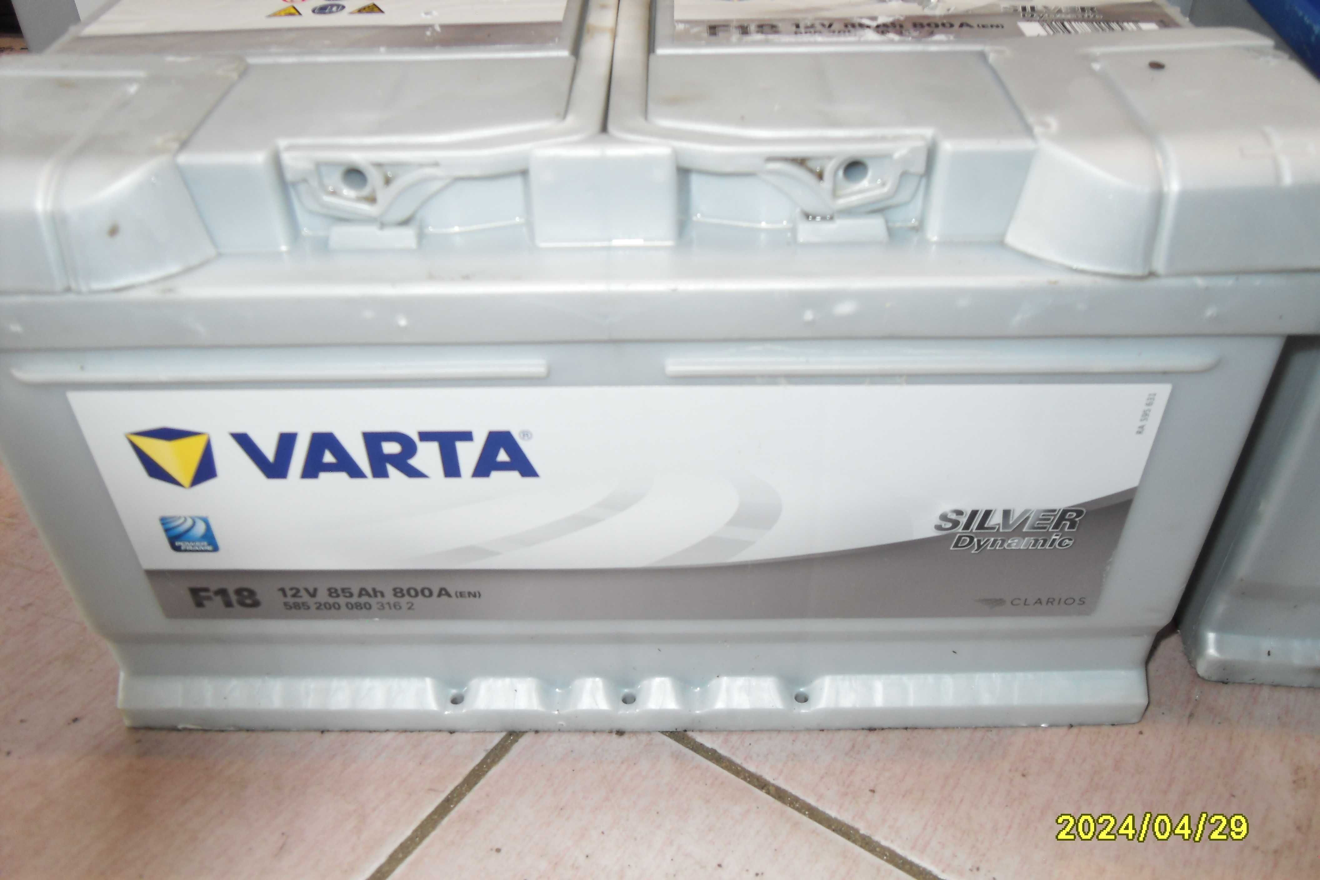 akumulator F18 VARTA 12V 85Ah 800A