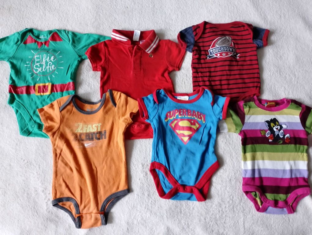 11 sztuk BODY Nike Superman Świąteczne 3-6 mc 62/68 cm