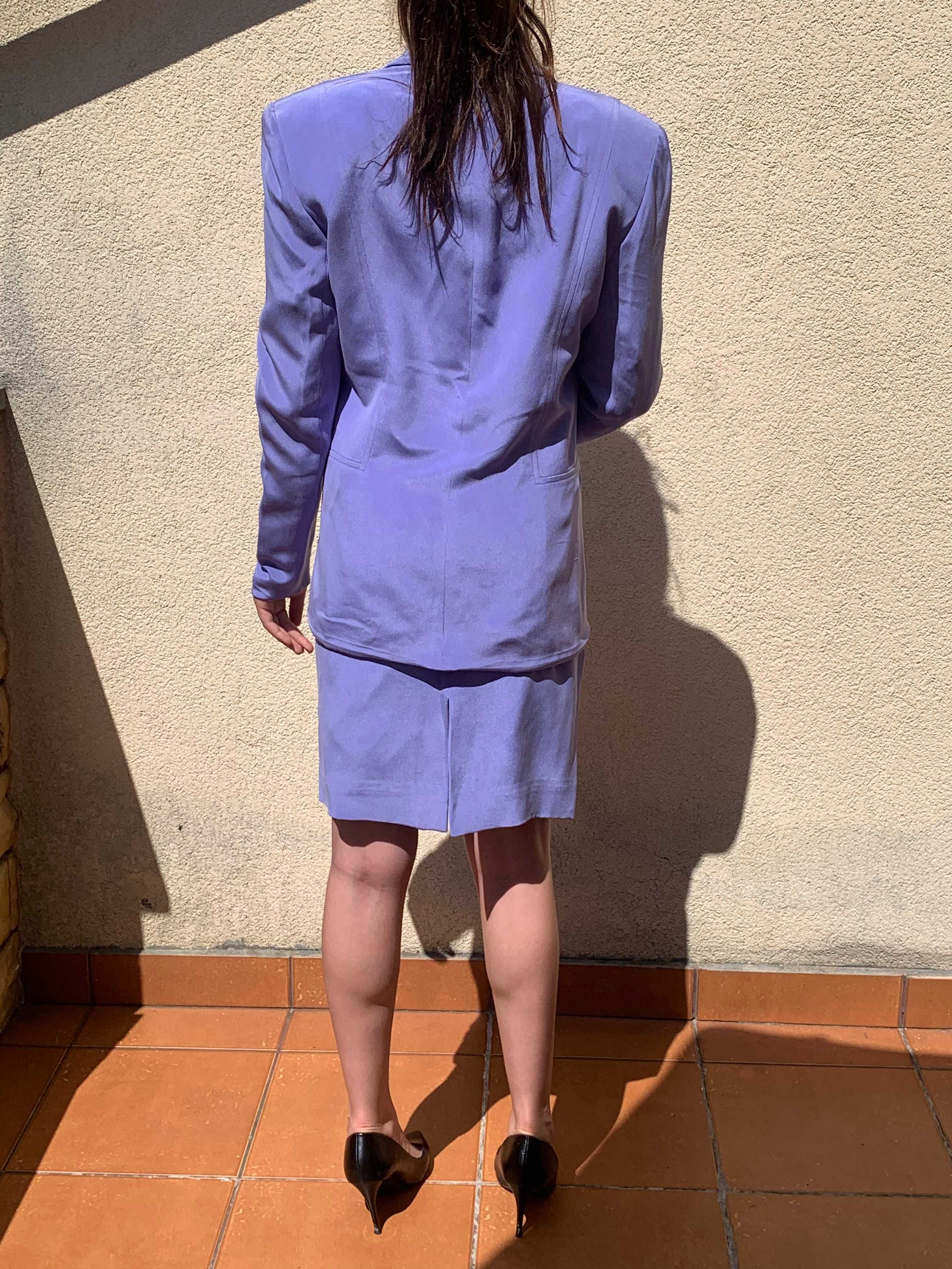 Fioletowa garsonka, 100 % jedwab, Jones New York Dress