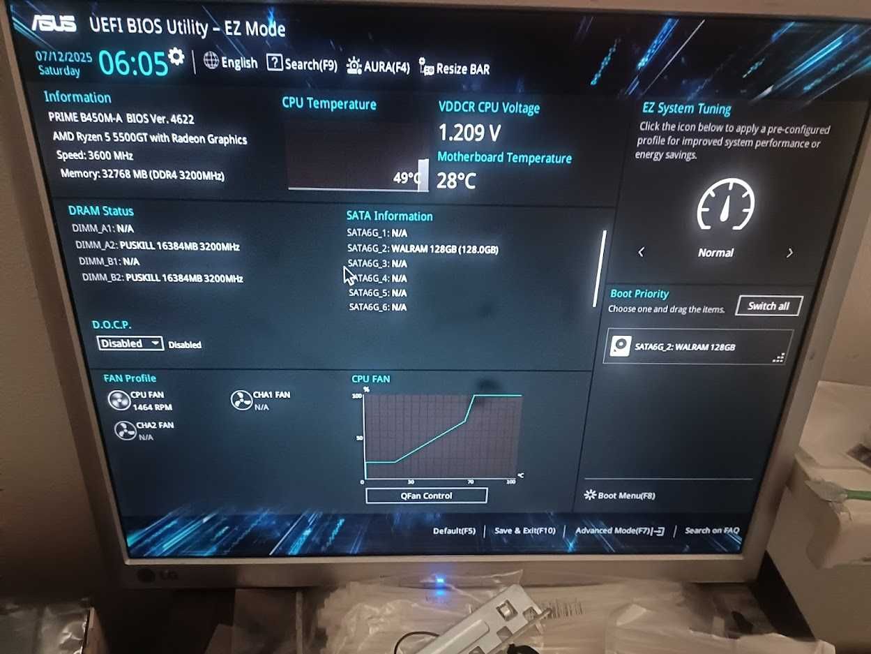 Новий Комплект для збирання ПК, Ryzen 5500GT+VEGA7\B450\32GB DDR4-3200