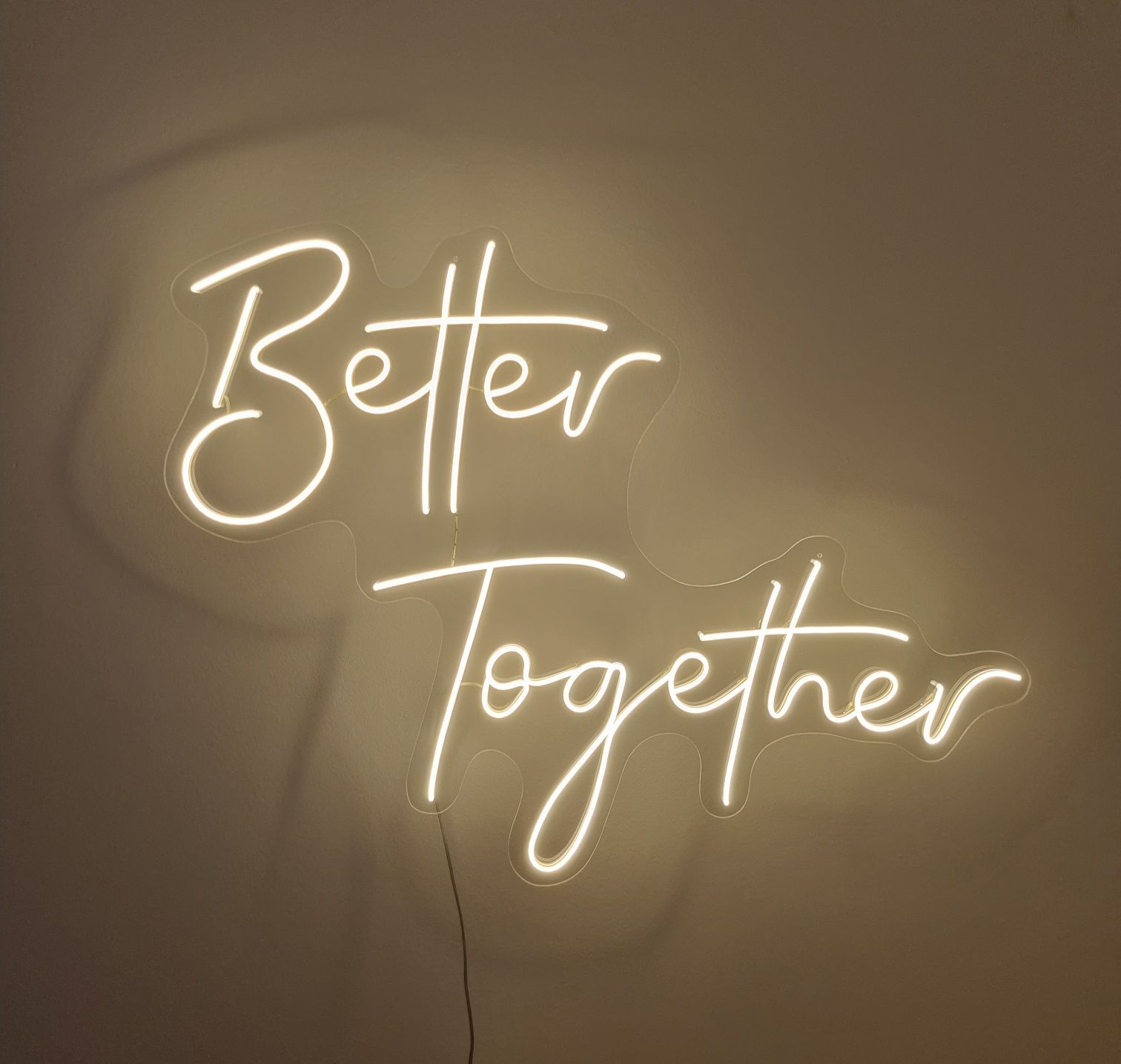 Neon led Better Together ledon wesele