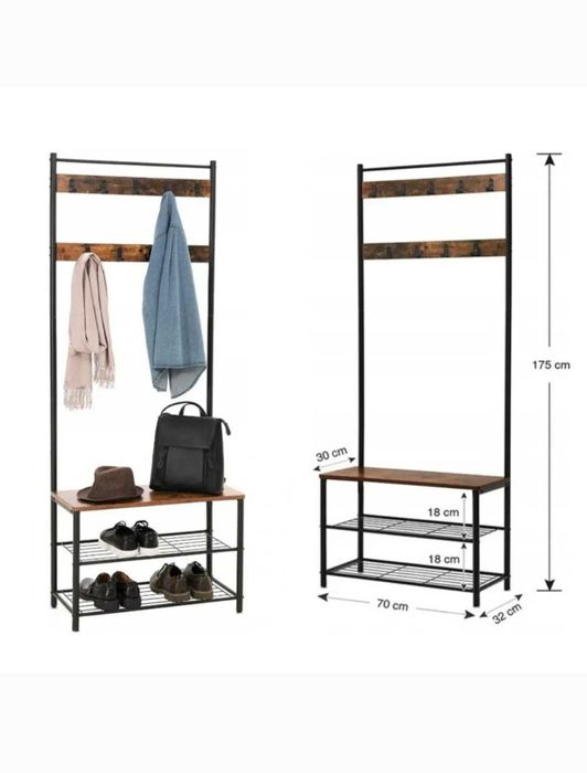 Полиця вішалка стійка шафа підставка для взуття одягу підлогова лофт