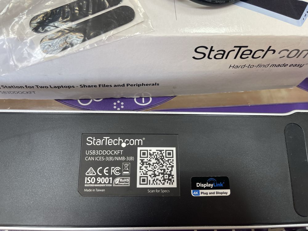 StarTech USB3DDOCKFT stacja dokujaca dla 2 laptopow jak nowa gw fv