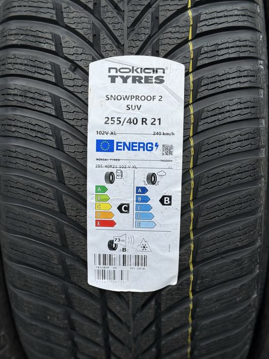 Топова шина‼️Nokian Snowproof 2 SUV 102V 255/40 r21 Нова‼️
