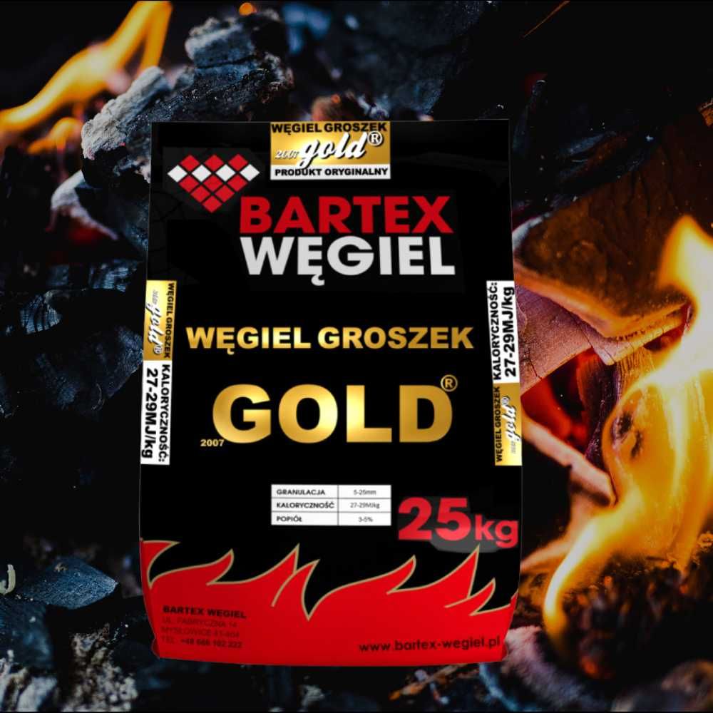 WĘGIEL GROSZEK GOLD Bartex mocny 27-29 MJ dostawa HDS