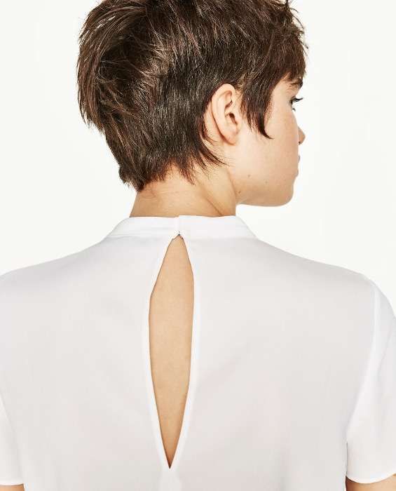 Zara | Top Cropped Branco-Marfim | Tamanho M | Novo C/ etiqueta