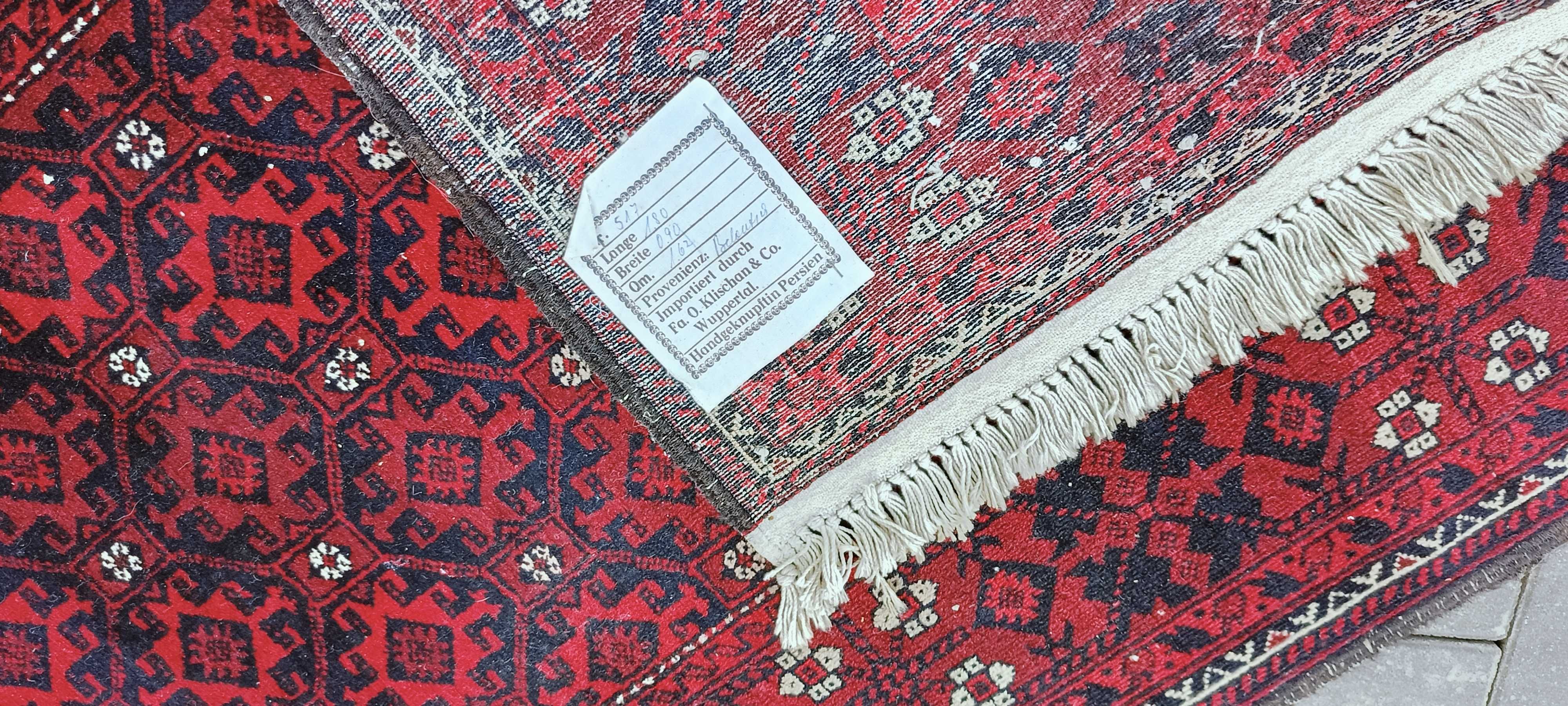 Belauta ręcznie tkany dywan wełniany perski 194 x 90 cm wełna