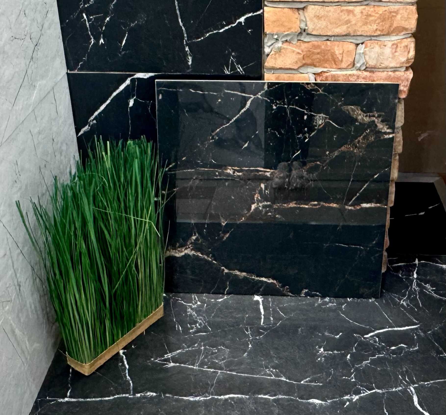 Gres 60x60 czarny marmur polerowany | Wysoki połysk - HIT CENOWY!!!