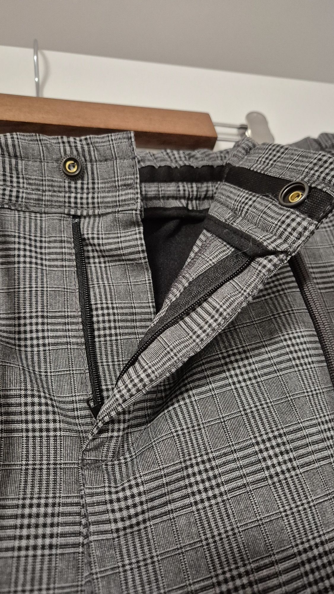 Chinosy męskie - Tapered Fit - Wzór w kratkę C&A rozmiar L