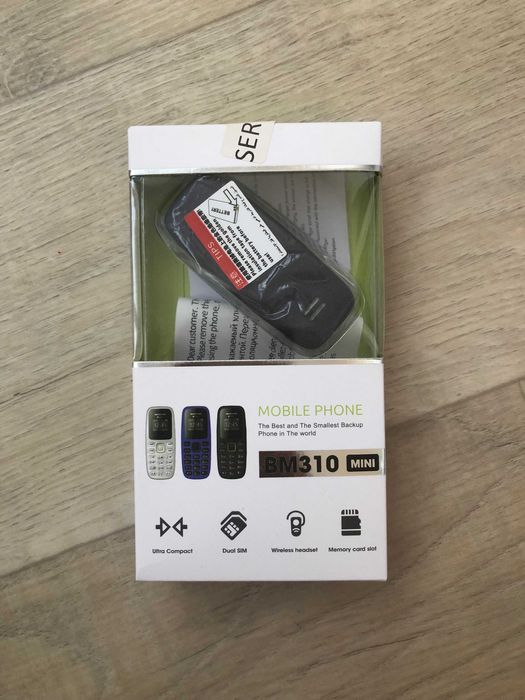 SERVO BM310, мікро-телефон  ДУЖЕ МАЛЕНЬКИЙ, меньше запальнички 2-SIM