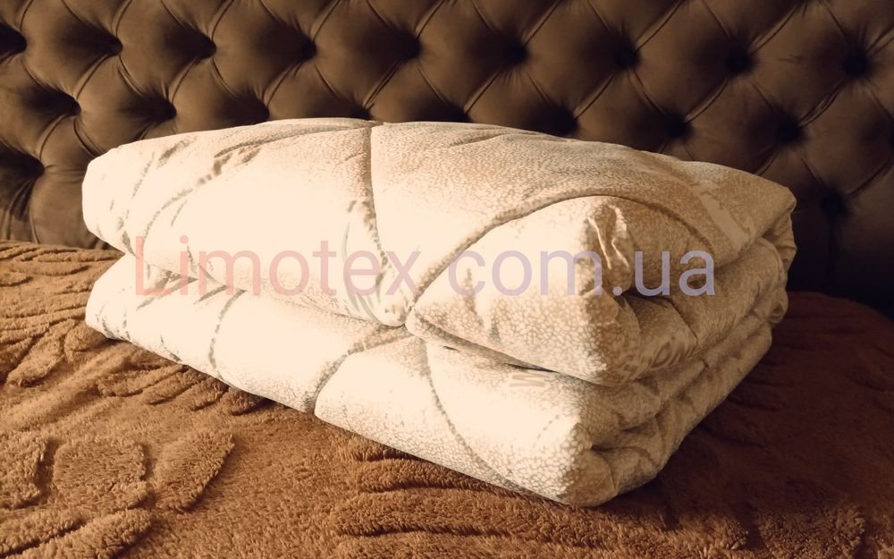 Ковдра зимова вовна, лебединий пух, холофайбер, бамбук