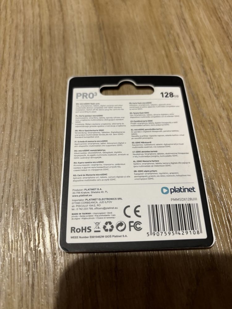 Karta pamięci 128GB mikro SDHC