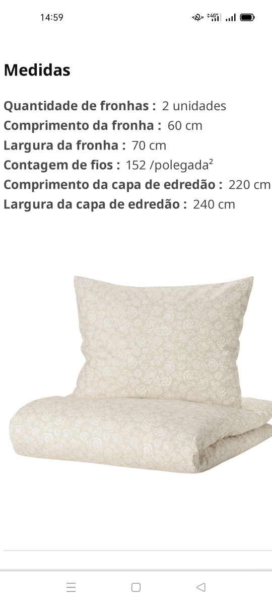 Capa de edredão + 2fronhas, Trindstarr IKEA. NOVO