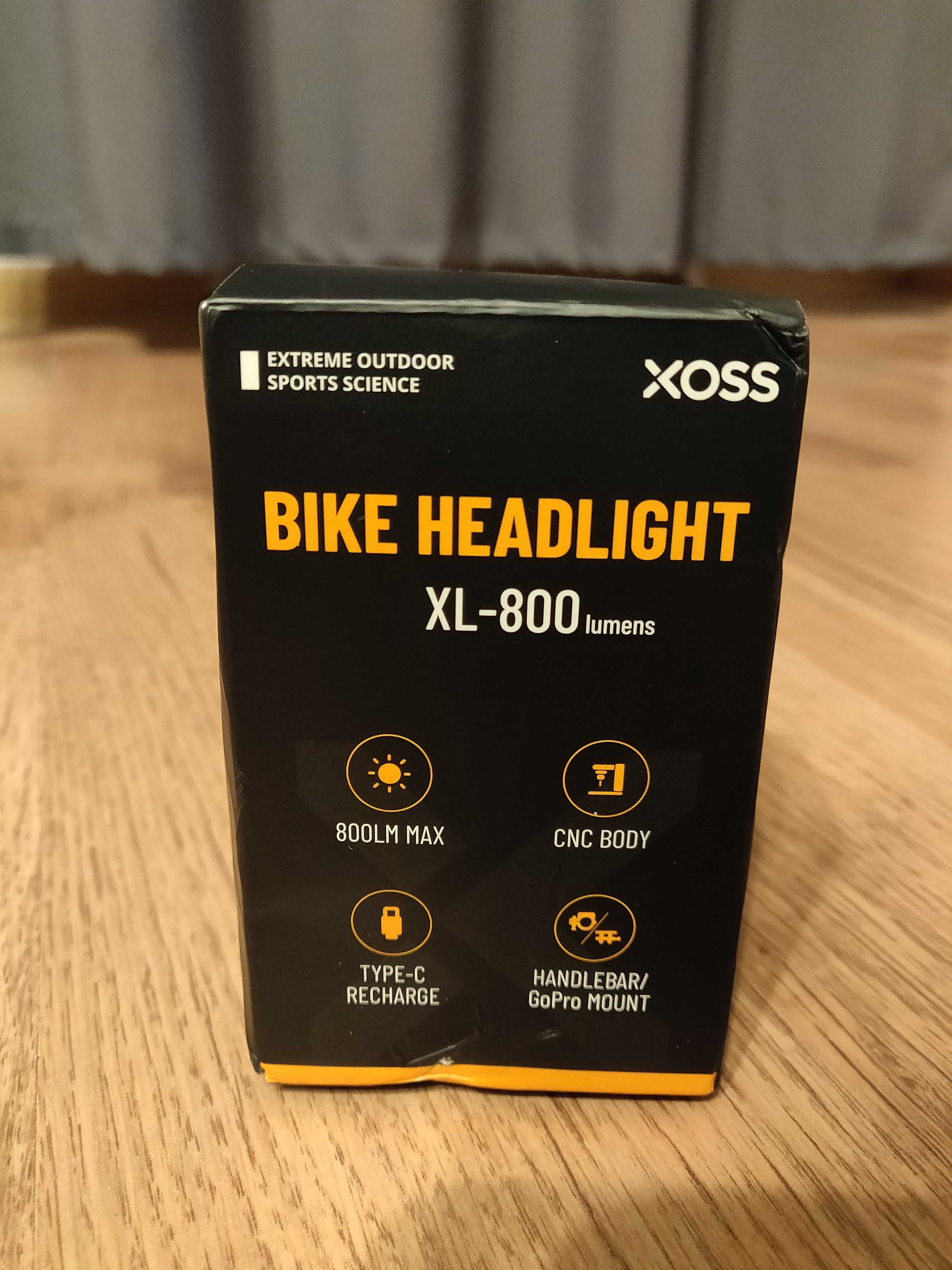 Lampka rowerowa XOSS XL- 800 - Nowa