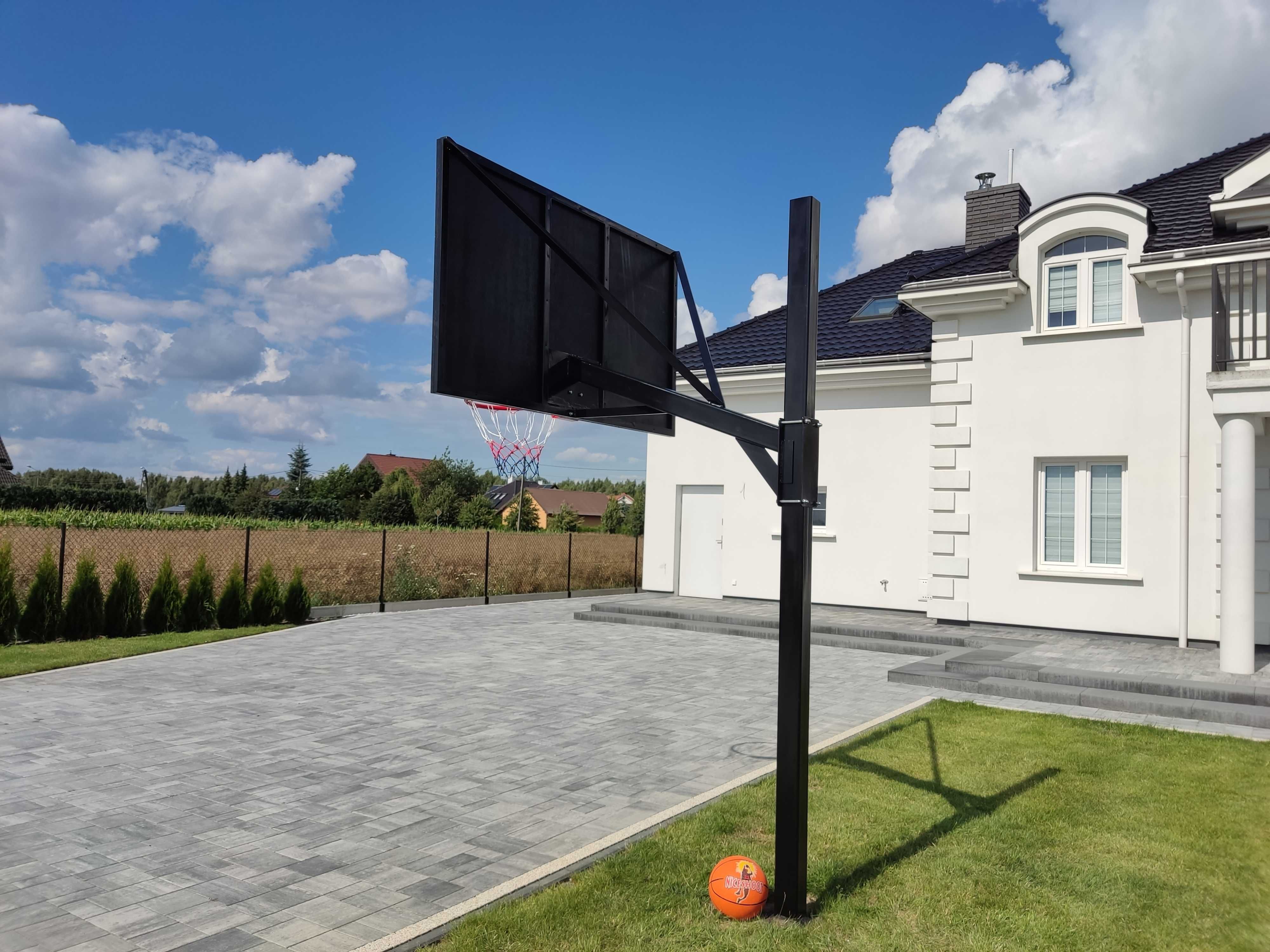 Kosz do koszykówki | Tablica 180x105 | Obręcz uchylna Regulowany maszt