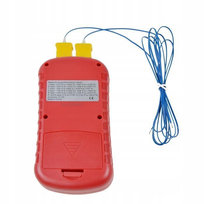 Cyfrowy Termometr 2x Termopara Typu K -50 Do 1372